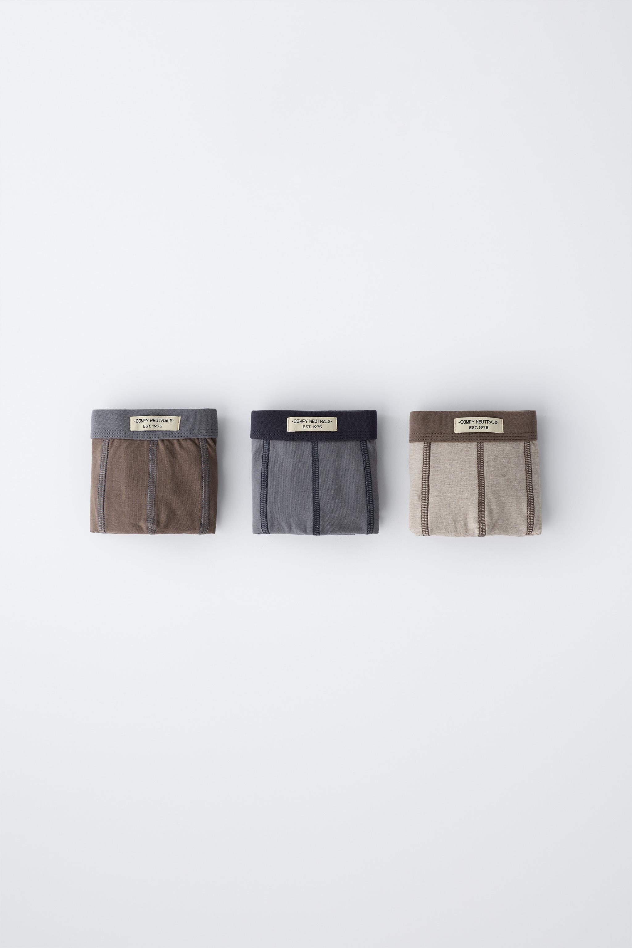 AGES 6-14 / THREE-PACK OF LABEL BOXERS